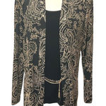 R & M Richards Petite 1-Piece Velvet Tank Top with Gold Embroidered Jacket Sz 10P Photo 0