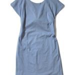 Theory NWT Andrizza W in Blue & White Striped Seersucker Twist Back Dress 8 Photo 4