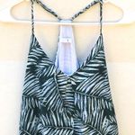 Lucca Couture Womens size small Green Leaf print Racerback V-neck dress Photo 11