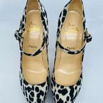Christian Louboutin Black White Tissu Leopardino Lady Daf 160mm Pumps EU40 US 10 Photo 0