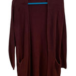 Universal Threads Universal Thread chunky Knit Burgundy Open Cardigan Cozy Fall Sweater Basic Photo 0