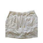 Anne Klein  White Elastic‎ Waistband Short Length Modern Skort Womens Large Photo 1