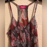 Shasa  Leaf Print Sheer Sleeveless Top S Photo 1