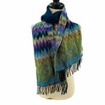 Croft & Barrow  Colorful Chevron Scarf Fringe One Size Fits Most Photo 1