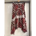 Free People  Skirt Size 8 Paradise‎ Printed High-Low Maxi BoHo Pimento Combo Red Photo 4