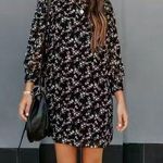 VICI ROMANI TEXTURED FLORAL SHIFT DRESS Photo 0