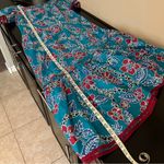 Hilo Hattie Hawaiian midi/maxi dress, turquoise and red, tropical print sz 14 Blue Photo 11