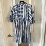 1012 NEVER A WALLFLOWER Women's High Neck Dress Size Small Color Blue White Photo 8