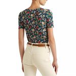 Ralph Lauren Lauren Ralph Floral Linen Short-Sleeve Sweater Size L NWOT Photo 1