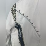 Biker USA design jacket size small white with‎ jaguar print Photo 5