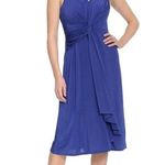 London Times NWT Royal Blue Women's V-Neck Twist Waist Dress Size 4 Photo 2