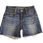 American Eagle Midi Super Stretch Cut Off Shorts Beach Vacation Summer Photo 0