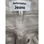 Reformation  Amy Button Fly High Rise Jean Shorts Bone Beige Cotton Size 27 Photo 5