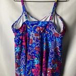 Just My Size JMS  WOMENS SWIM TOP SIZE 22W ROYAL BLUE FLORAL PRINT UNDERWIRE Photo 6