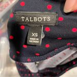 Talbots Cute navy red polka dot classic a-line skirt stretchy pull on style Photo 3