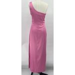 Vintage 90s Rampage Gown One Shoulder Glitter Front Side Slit Maxi Pink Womens 4 Photo 3