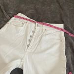 AGOLDE Riley Button Fly Raw Hem White Jeans Photo 5