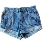 BDG Shorts Urban Outfitters Demin Jean Size 27 Stretch Blue Jeans Roll Up Cuffs Photo 1