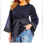 Gibson Latimer NEW  Striped Wrap Top Size Medium Photo 6