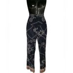 Breeze ever Elegant Black Patterned Wide Leg Pants Photo 1