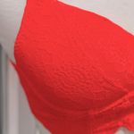 Victoria's Secret  PINK Vibrant Orange Lace Push-up Bralatte Photo 8