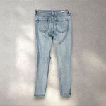Brandy Melville Melville Jeans Women’s 24 Light Wash Distressed Button Fly Cotton Y2K Straight Photo 1