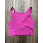 Lululemon Power Pivot Cropped Tank Top *Rib Sonic Pink Tight Fit High Neck 10 Photo 2