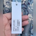 LOVE THE LABEL ANTHROPOLOGIE FLORAL CHAMBRAY BUTTONDOWN TOP LARGE Blue Photo 10