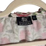 Madison Matthews Mini Folly Handblocked Print Dress White Pink Floral XS Photo 2