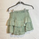Altar'd State Altar’d State Green Silky Flowy Skirt Photo 2
