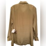 Diane Gilman  Gold Sequin Silk Button-Up Shirt Vintage NWT Photo 1