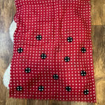 Amet & Ladoue 100% Wool Lightweight Scarf Red White Polka Dot Black 68"X27" Red Photo 0