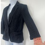 Talbots  Eyelet Womens Blazer 6P Black Cottagecore Preppy Dark Romantic 1 Button Photo 9