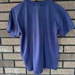 Hanes Vintage Soccer Embroidered Graphic Tee Navy Blue Youth L Women XS Small Photo 4