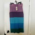 Show Me Your Mumu NWT Revolve  Pippa Sweater Skirt in Sunset Stripe Knit SZ S Photo 4