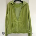 Old Navy Vintage  Velour Hoodie - Y2K 90s Retro Streetwear Lounge - Green - XL Photo 2