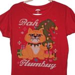 Holiday Time Red Bah Humbug Cat Christmas T-Shirt XL u Photo 0