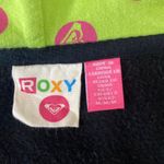 Roxy Appliquéd Hoodie black zip lined women sz M Photo 3