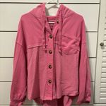 American Eagle  Big Hug Hooded Shacket Pink Photo 1