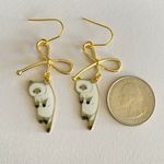 Handmade Kawaii funny cat ribbon dangle earrings✨ Photo 4