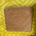 Brighton  Large Tote Buttercup Gray & White 2 Top Leather Straps Charm Canvas Photo 10