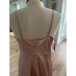 Birdy Grey  NEW Rose Gold Lisa Long Satin Dress Size Medium Bridesmaid Prom Gown Photo 4