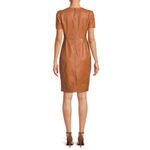 Calvin Klein  Camel Tan Faux Leather Dress Caramel Mocha Expresso 10 Vegan Photo 1
