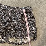 Loft Black and White Paisley Linen Shorts Medium Photo 5