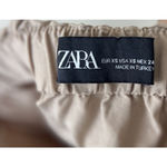 ZARA Tan Draped Gathered Mini Bubble Balloon Skirt High Waist Women’s XS Prep Photo 5