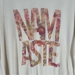 Avenue  Your Tee Cream Graphic‎ with 'Namaste' Print V-Neck Stretch Knit 22/24 Photo 2
