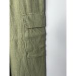 Sanctuary  Anthropologie Hopper Straight Leg Cargo Pants Green 100% Linen Sz 26 Photo 5