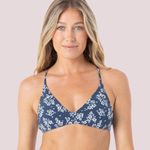 Roxy NWT Floral Bikini Top - Small - Blue & White Photo 0