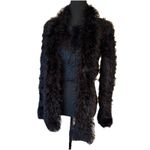 Forever 21 Size Small Black Faux Fur Cropped Sweater Cozy Plush Top + Free Scarf Photo 4