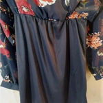 Lulus  pretty pretender navy floral mini long sleeve dress -  XS Photo 6